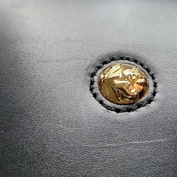 Salvatore Ferragamo Black Leather Handbag, Gold Hardware, free LV lock & key - Picture 16 of 16